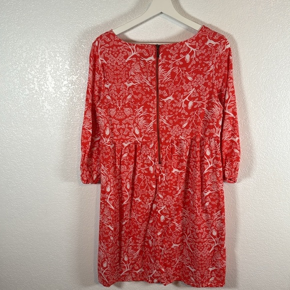 Old Navy Orange Forest Creatures Shift Dress Size Medium Tall - Picture 4 of 7